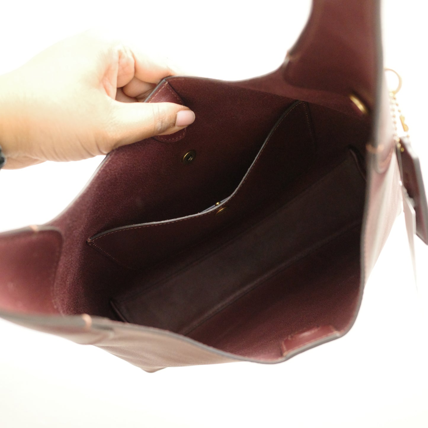 COACH Brooklyn 28 Shoulder Hobo Bag Burgundy