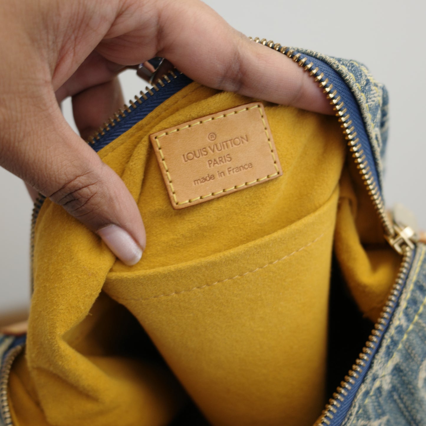 LOUIS VUITTON Vintage Blue Denim Baggy PM