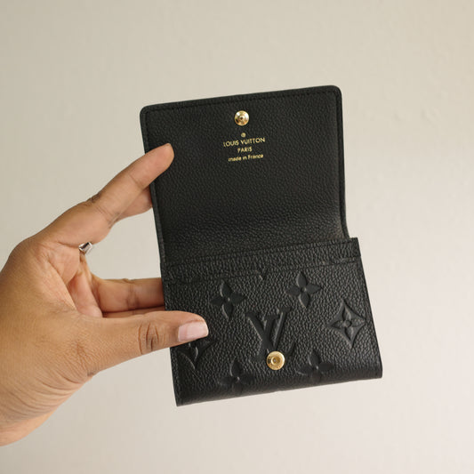 Louis Vuitton Black Empreinte Leather Business Card Holder