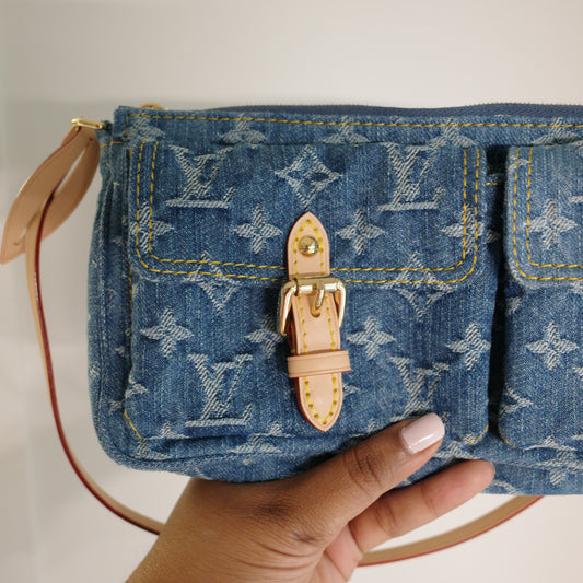 Louis Vuitton Blue Denim Cargo Pochette Accessoires