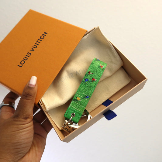 LOUIS VUITTON Dragonne Sport Soccer Key Ring Holder