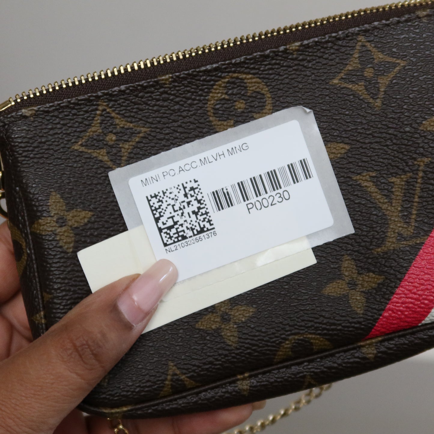 LOUIS VUITTON Monogram Stripe Mini Pochette