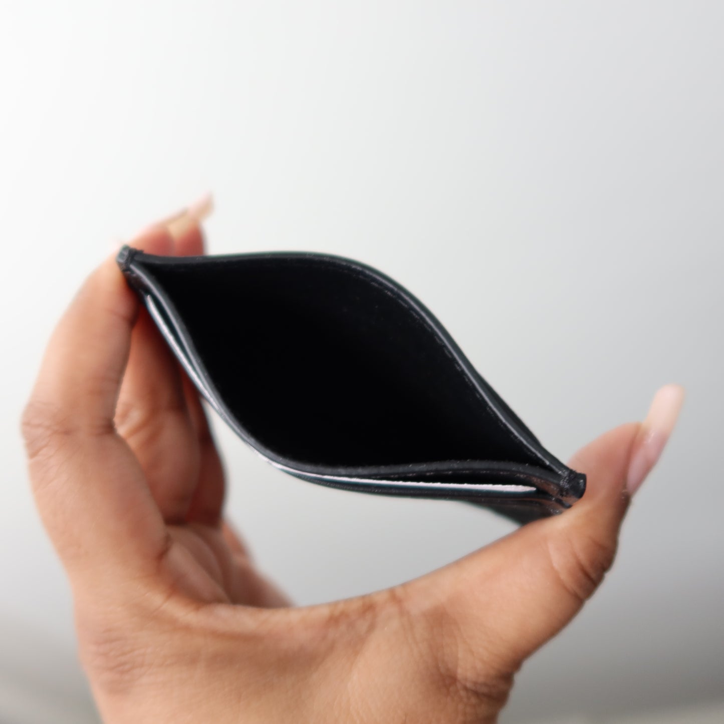 GUCCI Microguccissima Black Leather Card Holder
