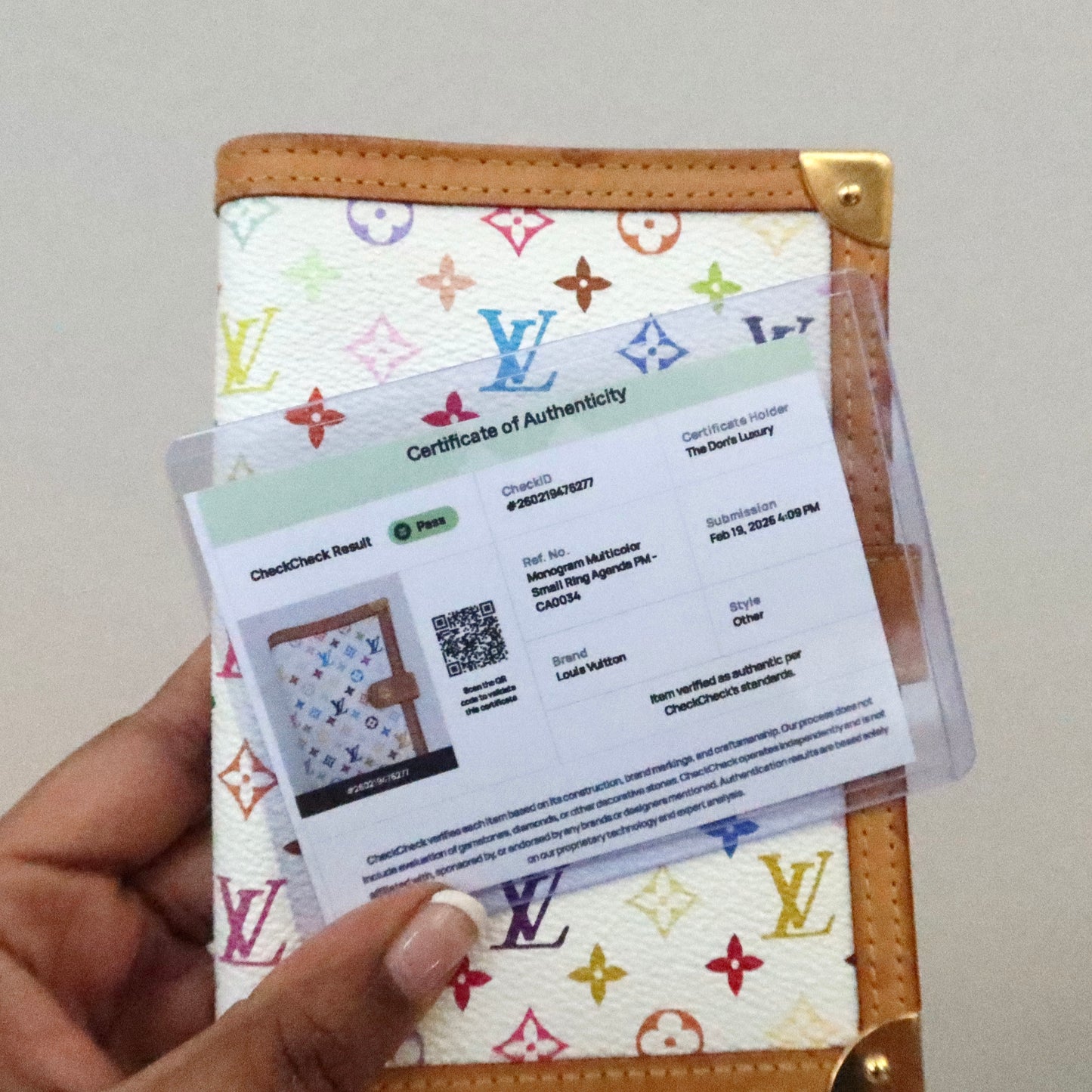 LOUIS VUITTON Murakami Multicolor White Agenda PM