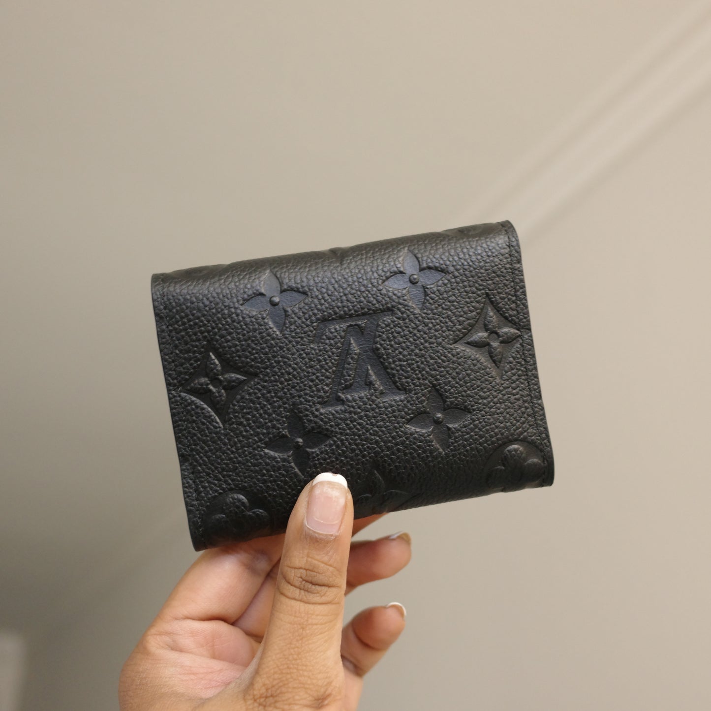 Louis Vuitton Black Empreinte Leather Business Card Holder