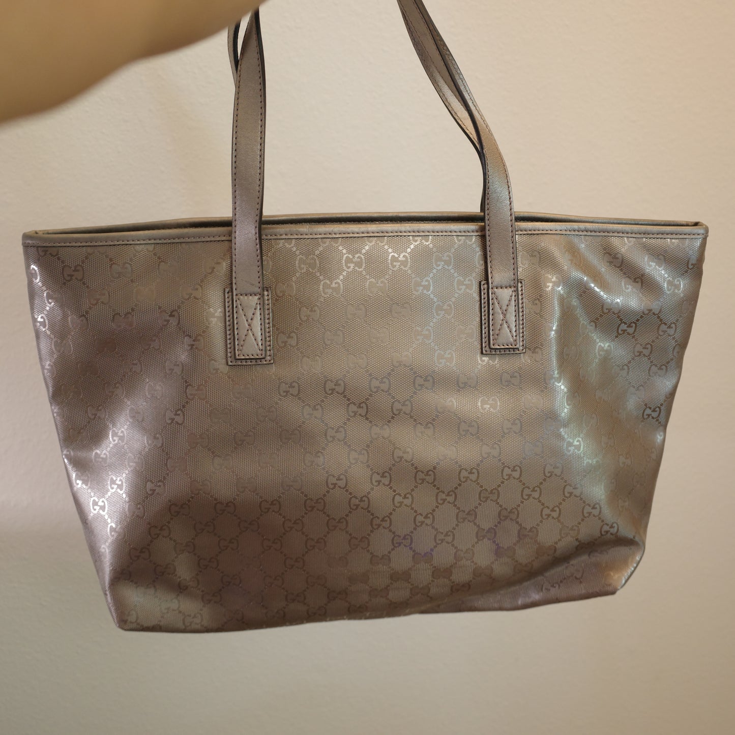 GUCCI GG Imprimé Metallic Tote Bag
