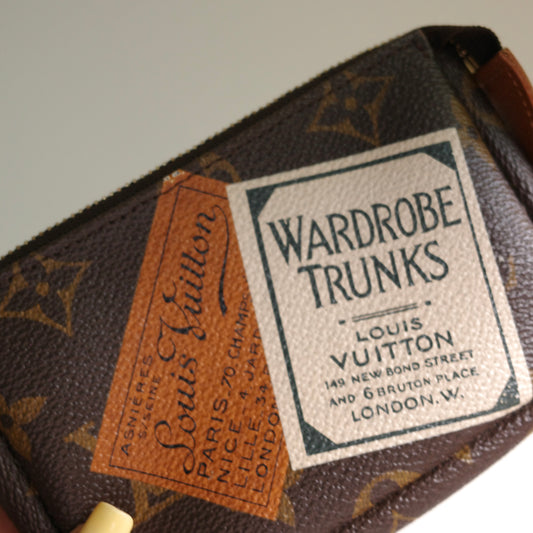 LOUIS VUITTON Monogram Toulouse Craie Trunks Pochette Cles