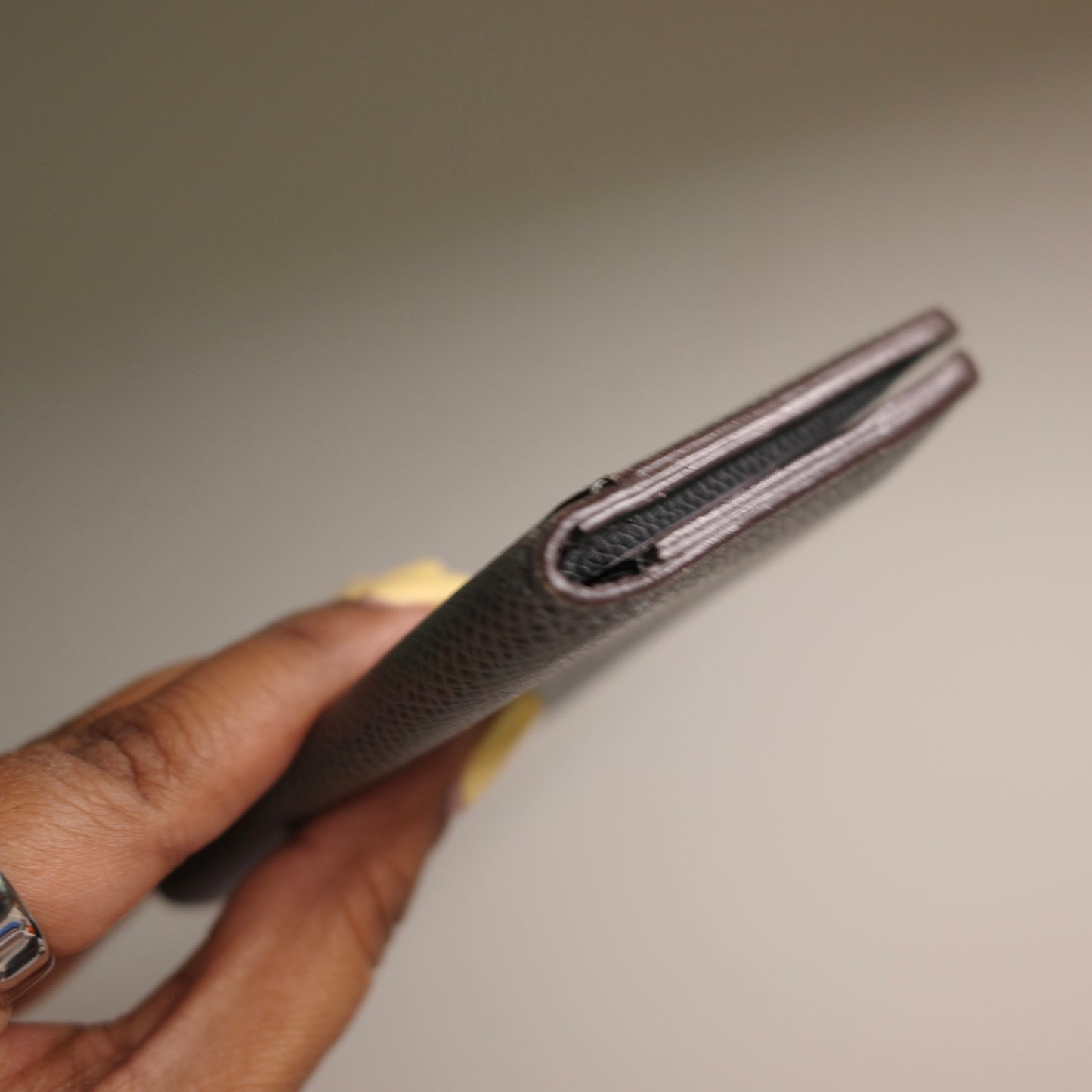 LOUIS VUITTON Grey Taiga Leather Pocket Organizer Wallet