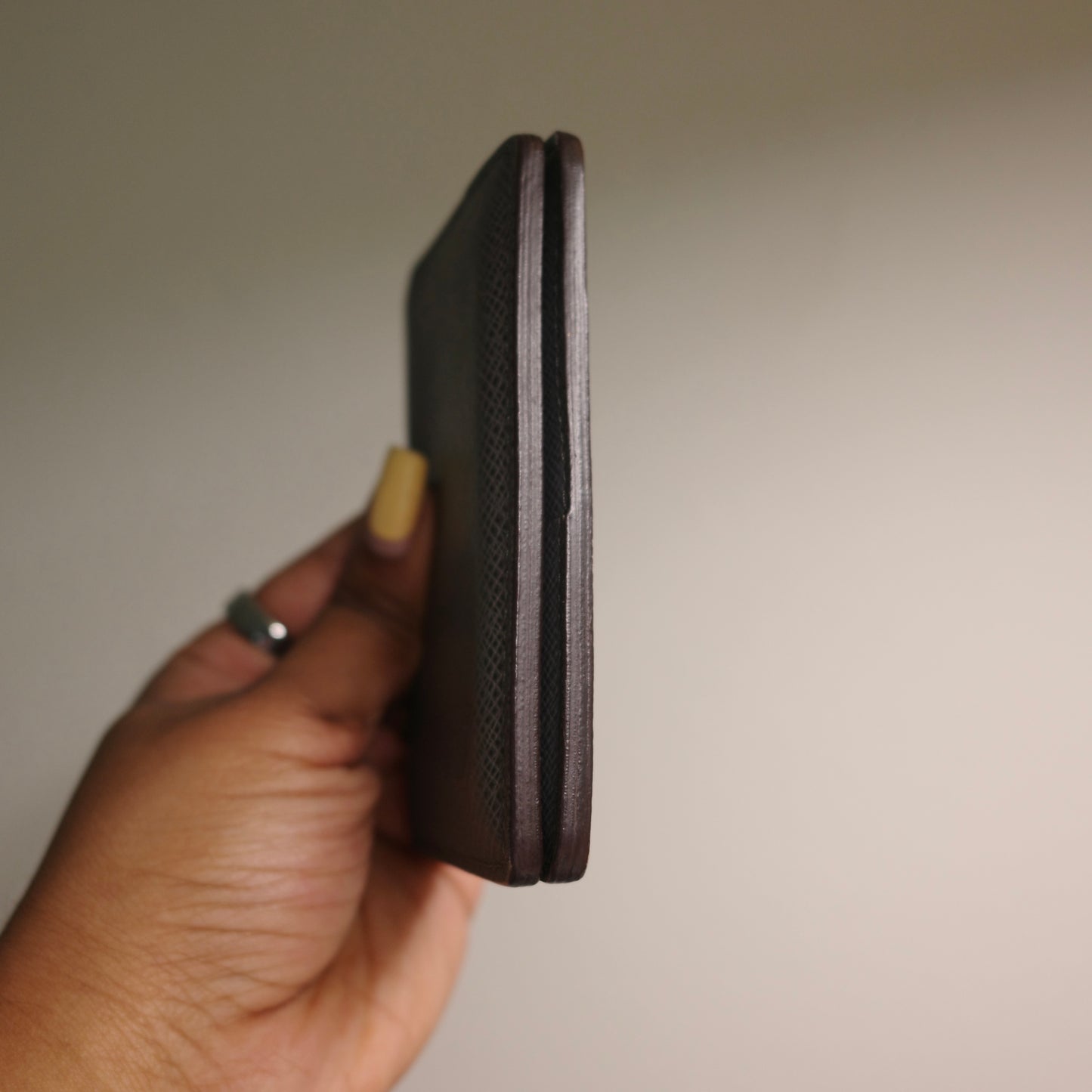 LOUIS VUITTON Grey Taiga Leather Pocket Organizer Wallet