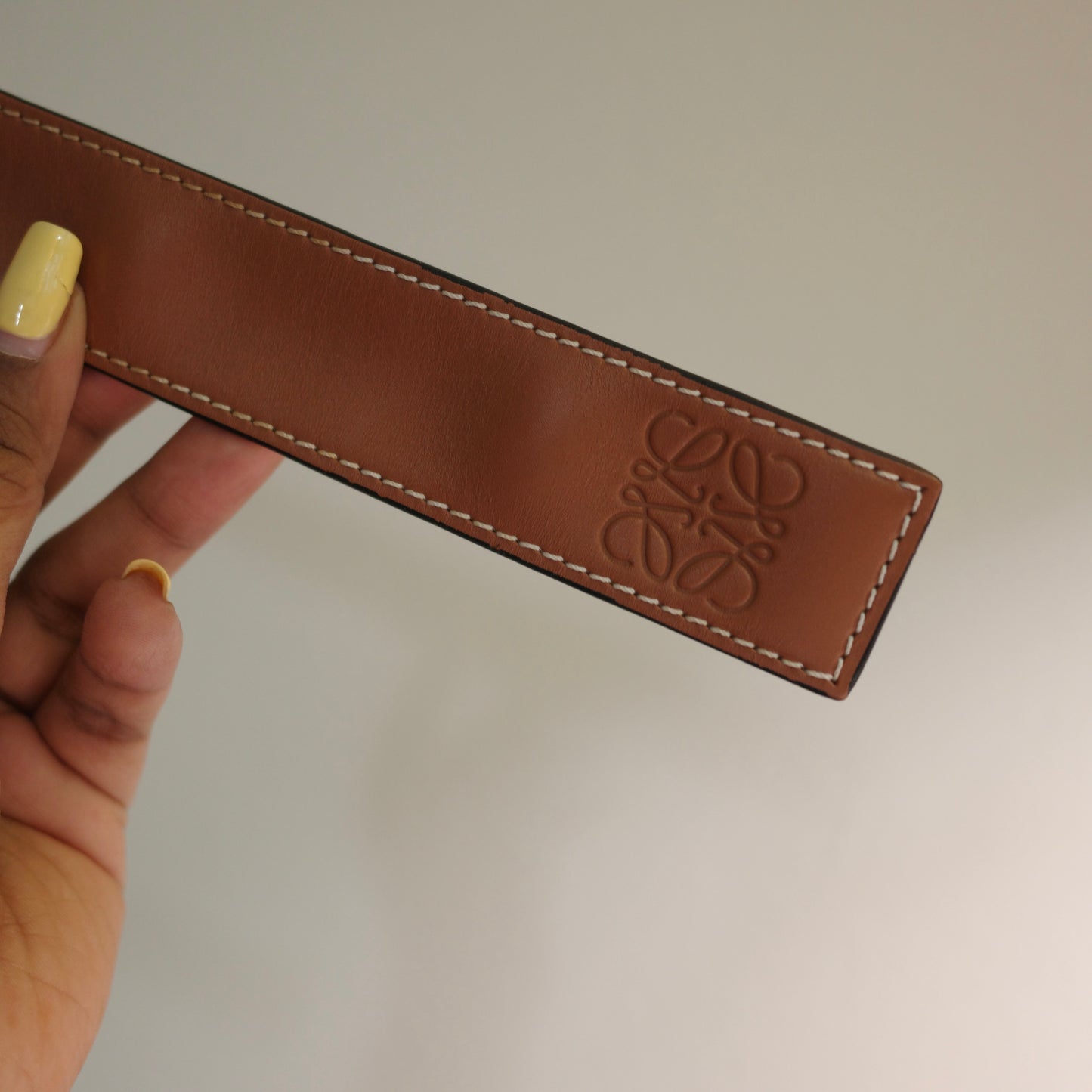 LOEWE Anagram Leather Snap Bracelet