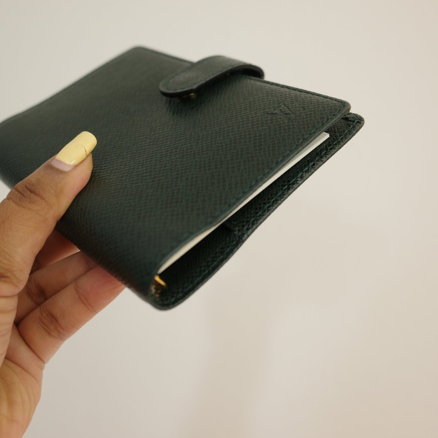 LOUIS VUITTON Taiga Leather Green Agenda PM
