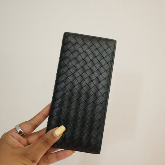 BOTTEGA VENETA Intrecciato Leather Long Wallet