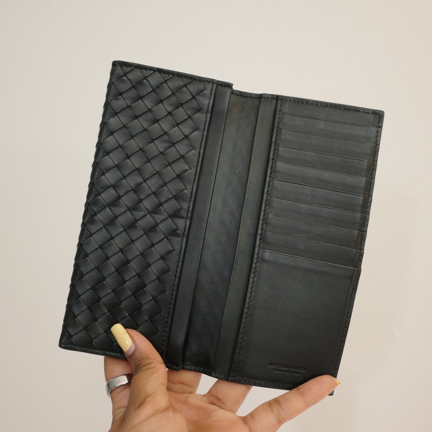 BOTTEGA VENETA Intrecciato Leather Long Wallet