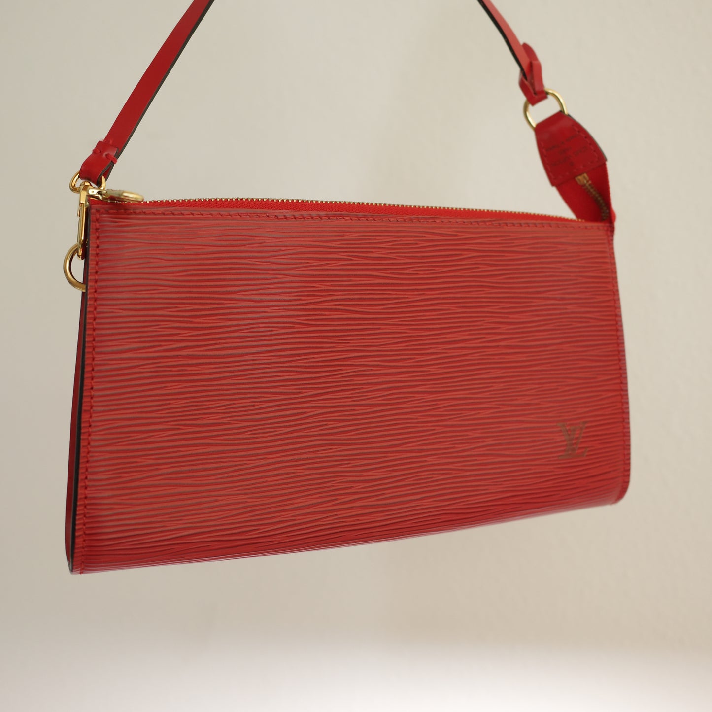 LOUIS VUITTON Epi Leather Red Pochette Accessoires