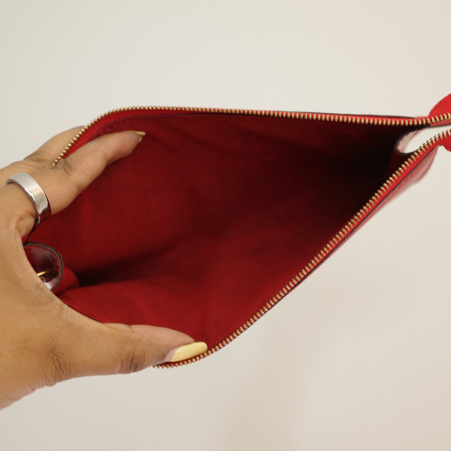 LOUIS VUITTON Epi Leather Red Pochette Accessoires
