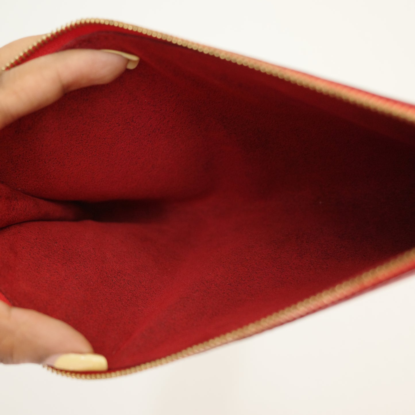 LOUIS VUITTON Epi Leather Red Pochette Accessoires