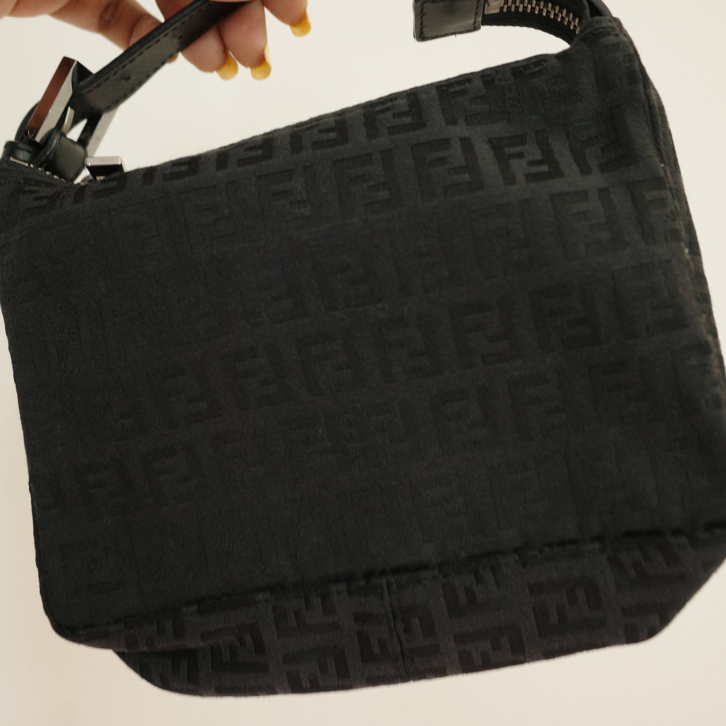 FENDI Zucca Black Zipper Pouch