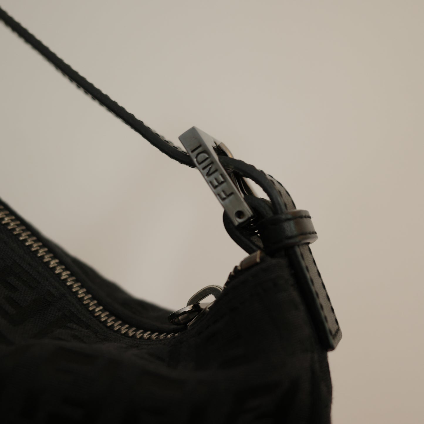 FENDI Zucca Black Zipper Pouch