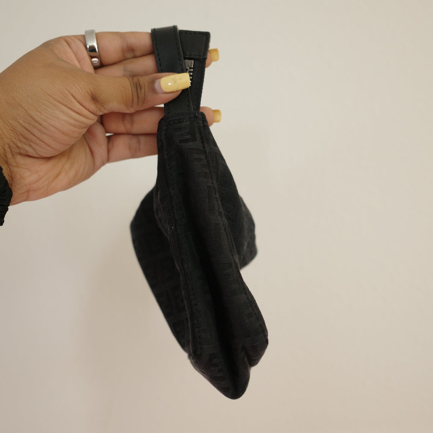 FENDI Zucca Black Zipper Pouch