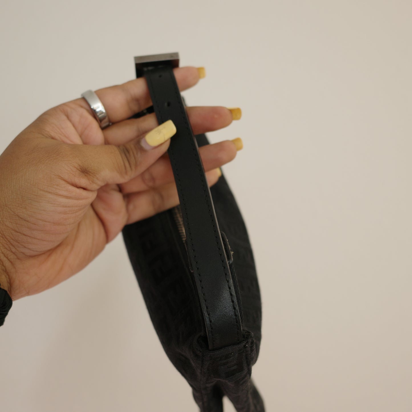 FENDI Zucca Black Zipper Pouch