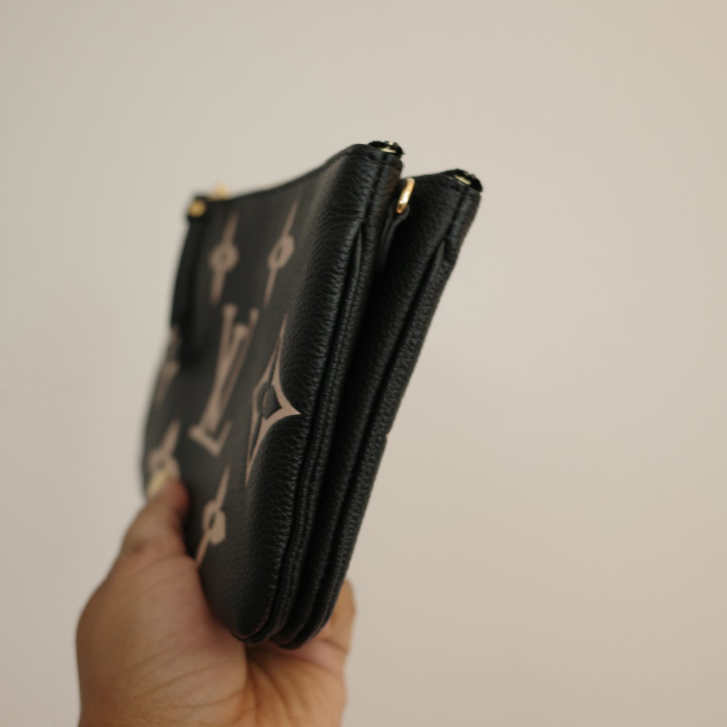 LOUIS VUITTON Double Zip Pochette Crossbody Empreinte Bicolor