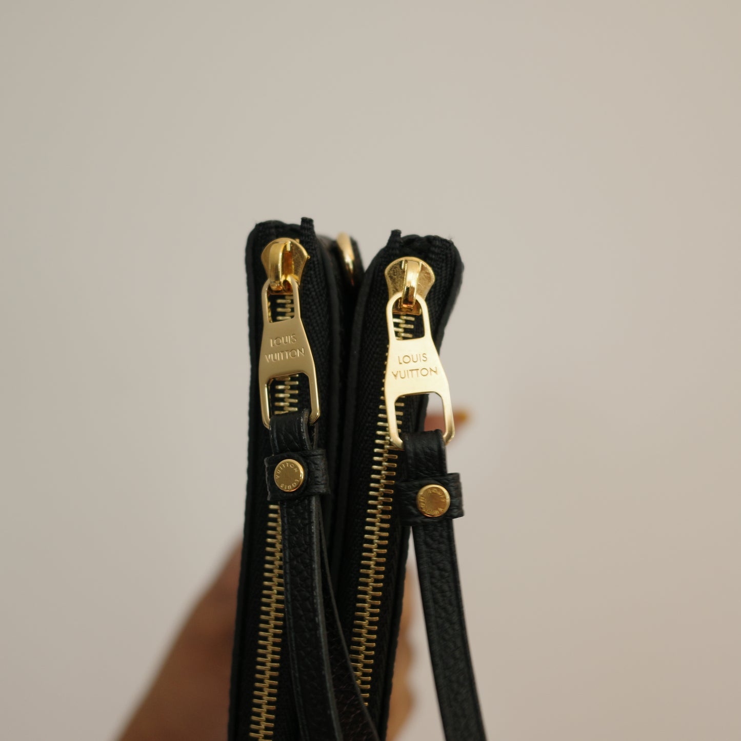 LOUIS VUITTON Double Zip Pochette Crossbody Empreinte Bicolor