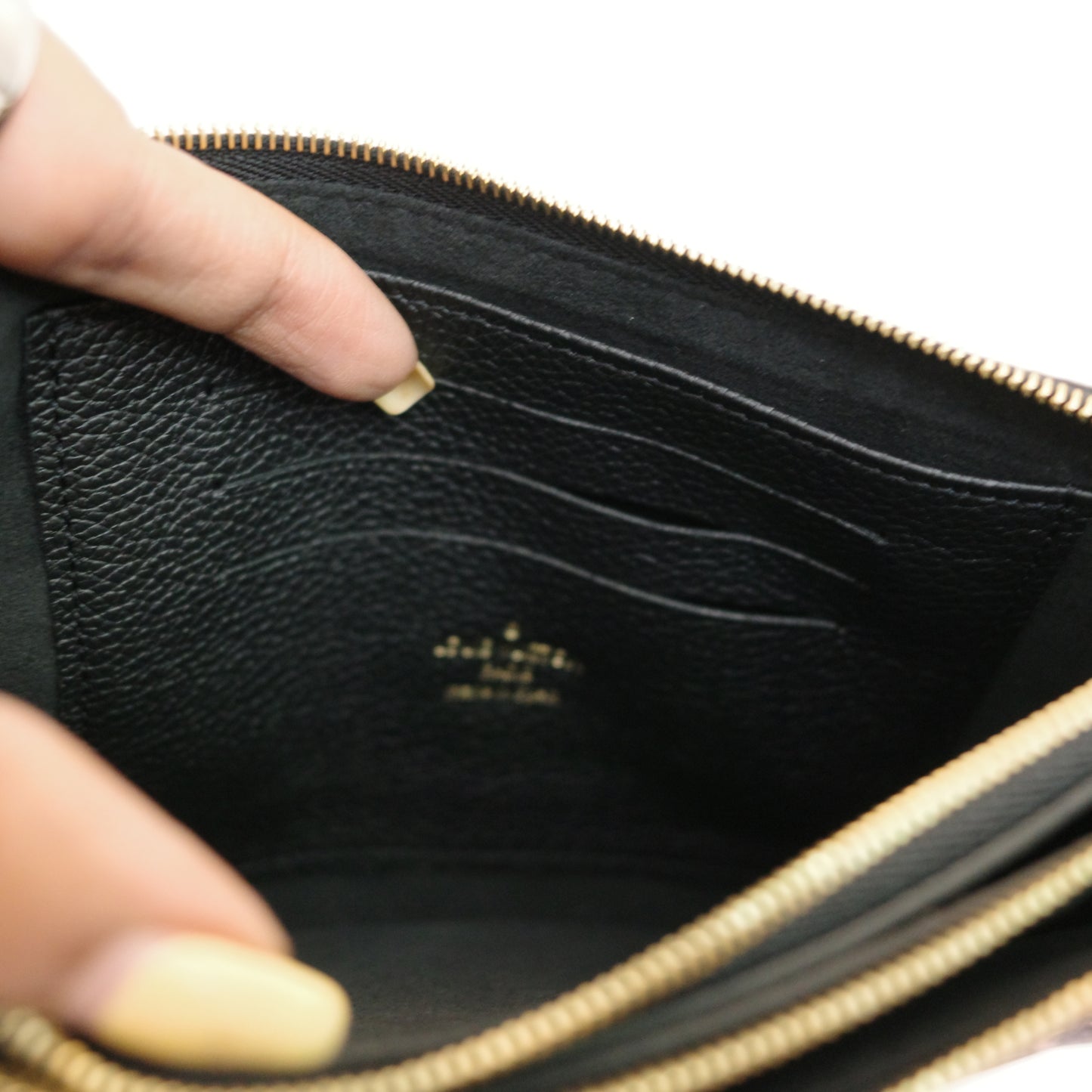 LOUIS VUITTON Double Zip Pochette Crossbody Empreinte Bicolor