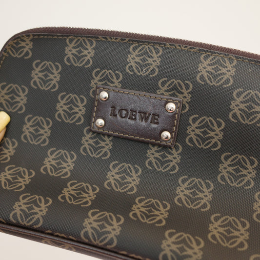LOEWE Anagram Canvas Cosmetic Pouch