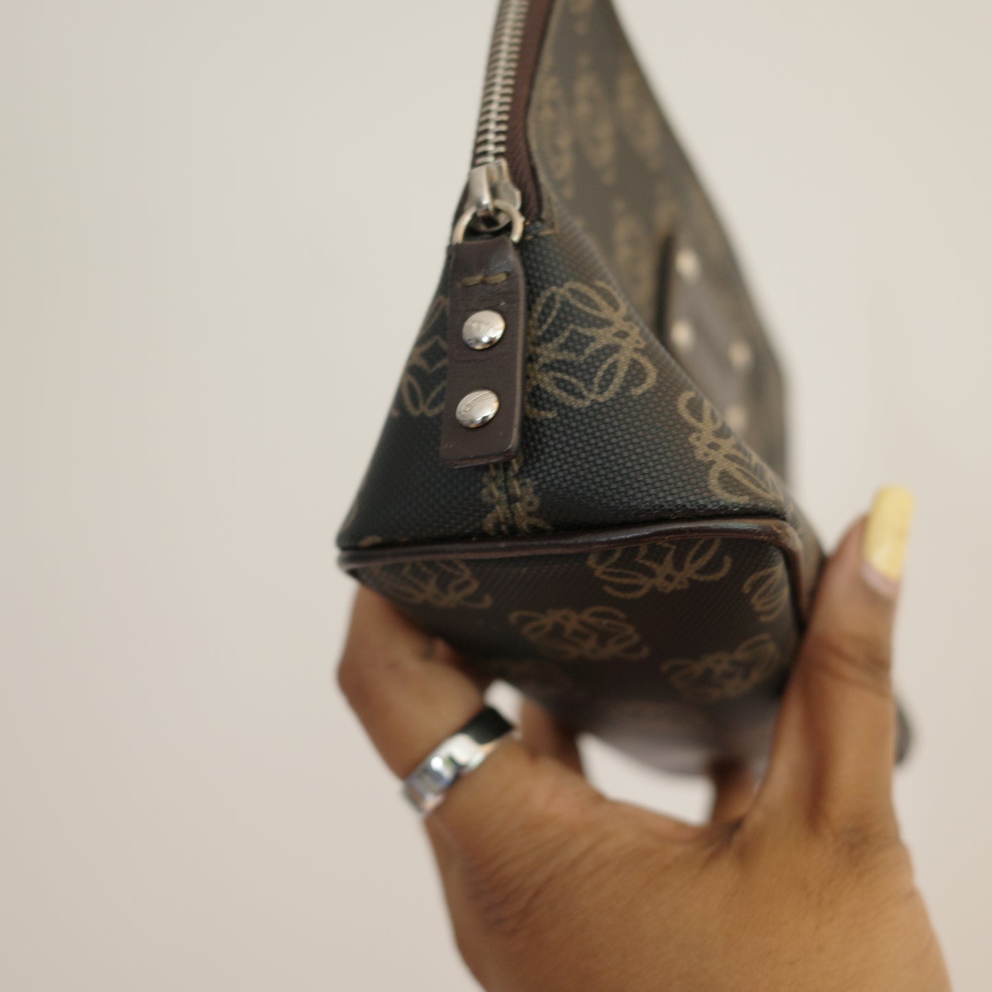 LOEWE Anagram Canvas Cosmetic Pouch