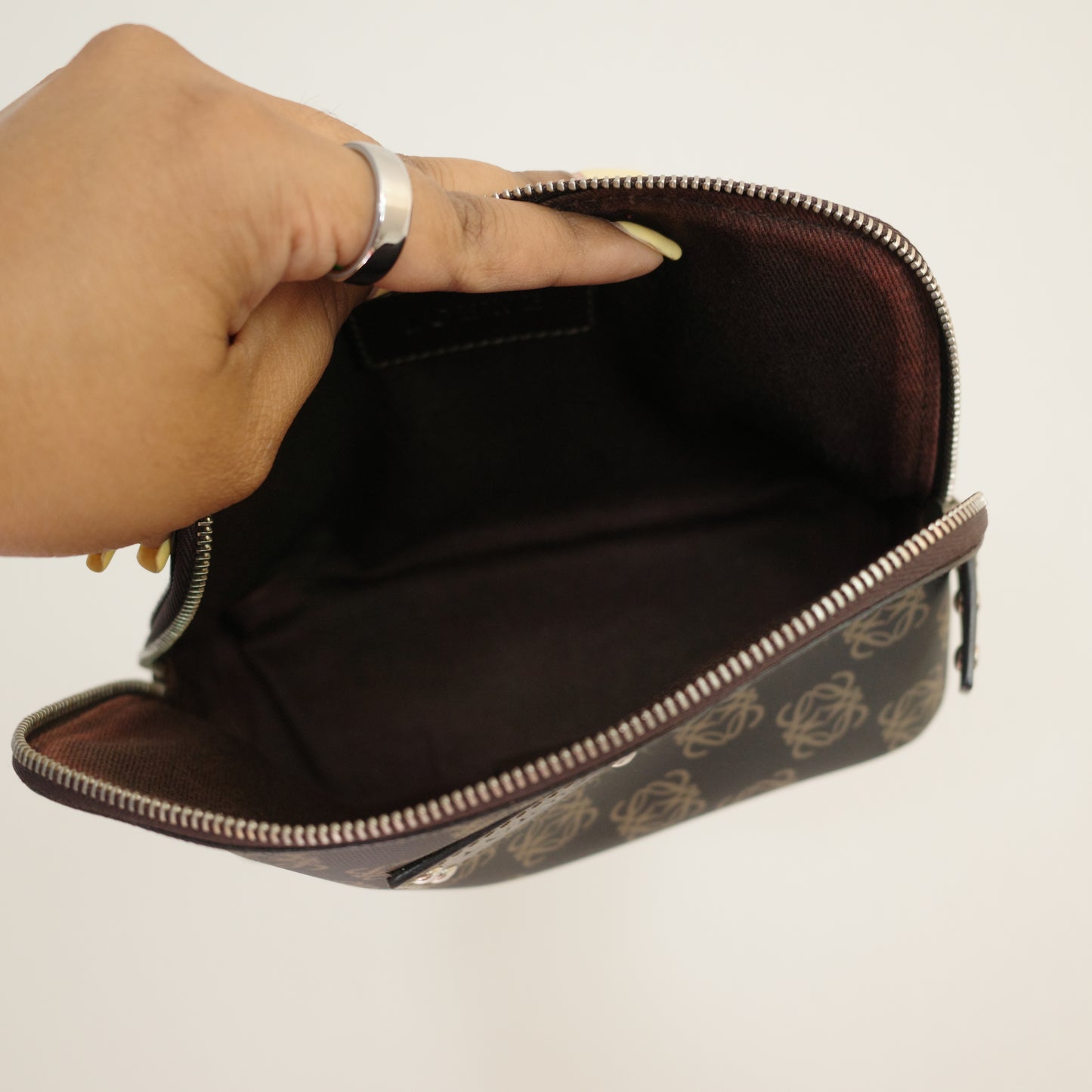 LOEWE Anagram Canvas Cosmetic Pouch