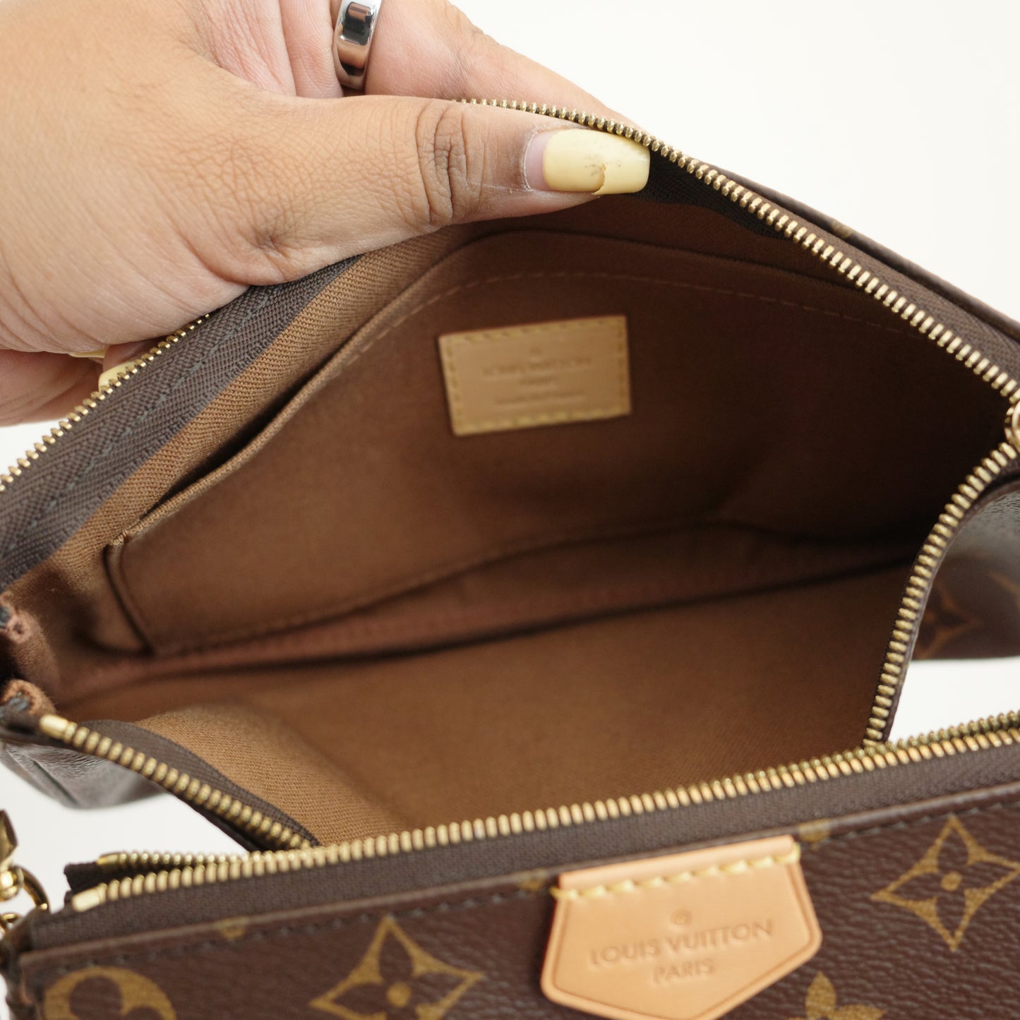 LOUIS VUITTON Monogram Multi Pochette Accessoires Pink Strap