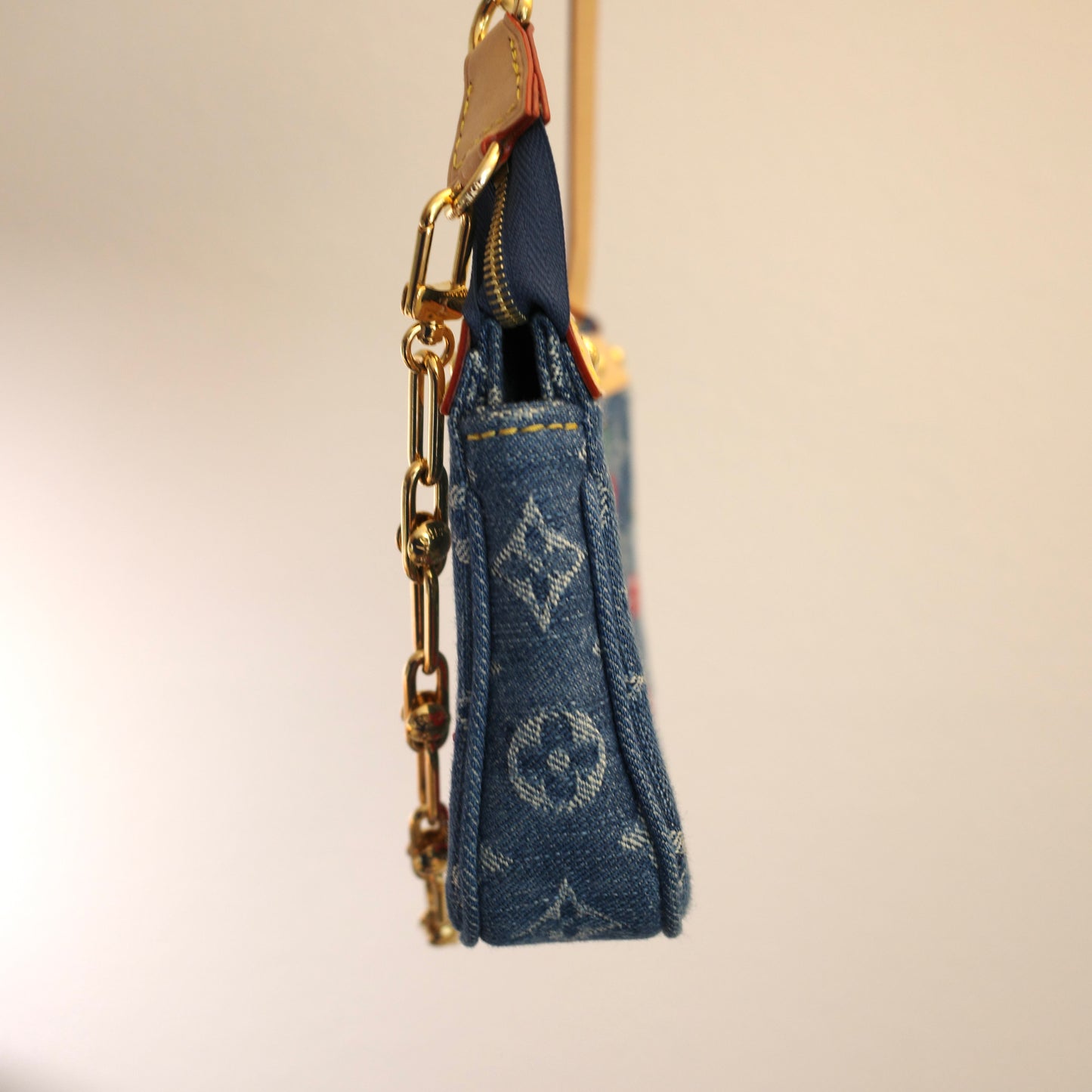 LOUIS VUITTON LV x TM Murakami Denim Cerises Cherry Pochette Accessoires 25th Anniversary Edition