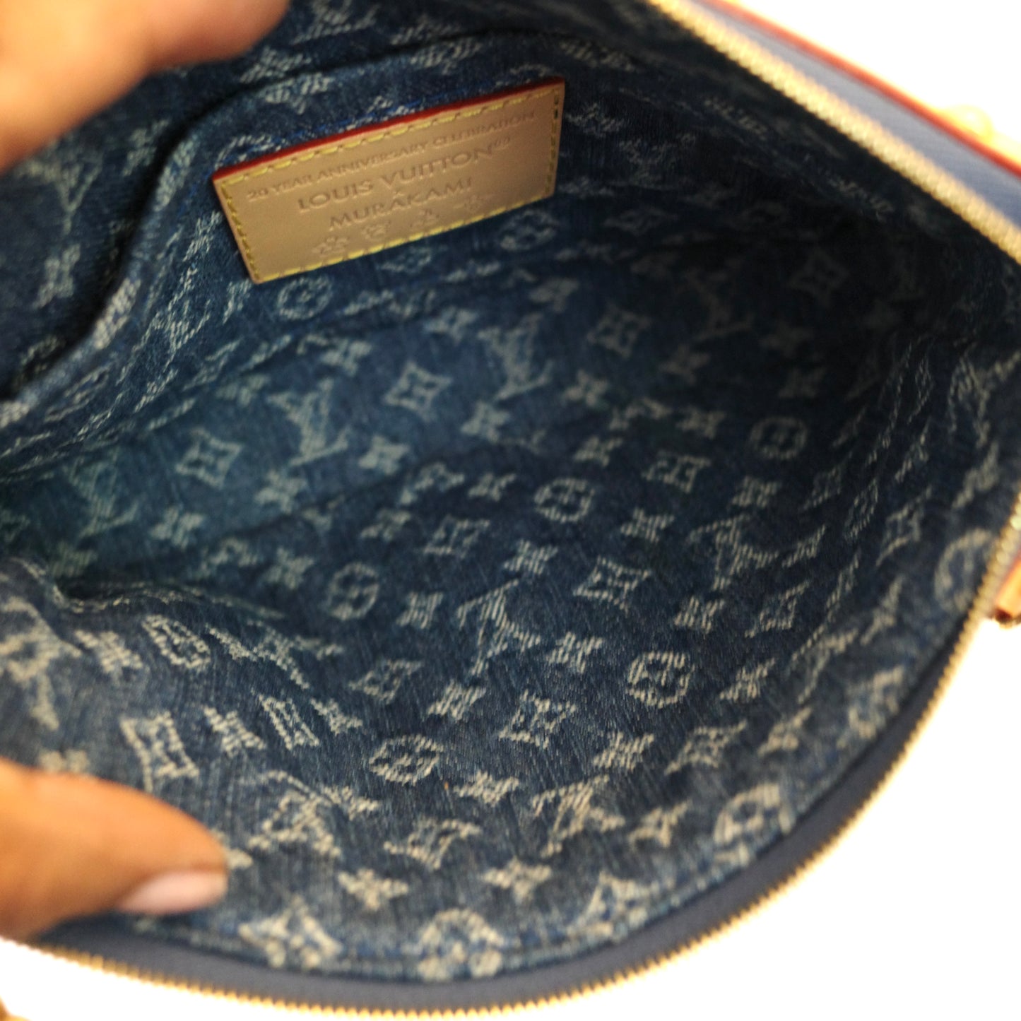 LOUIS VUITTON LV x TM Murakami Denim Cerises Cherry Pochette Accessoires 25th Anniversary Edition