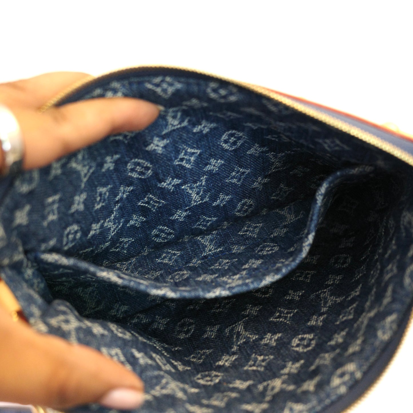 LOUIS VUITTON LV x TM Murakami Denim Cerises Cherry Pochette Accessoires 25th Anniversary Edition