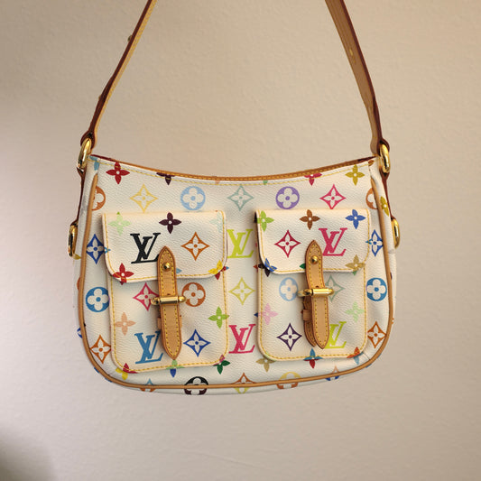 LOUIS VUITTON Murakami White Multicolor Lodge PM (Vintage)