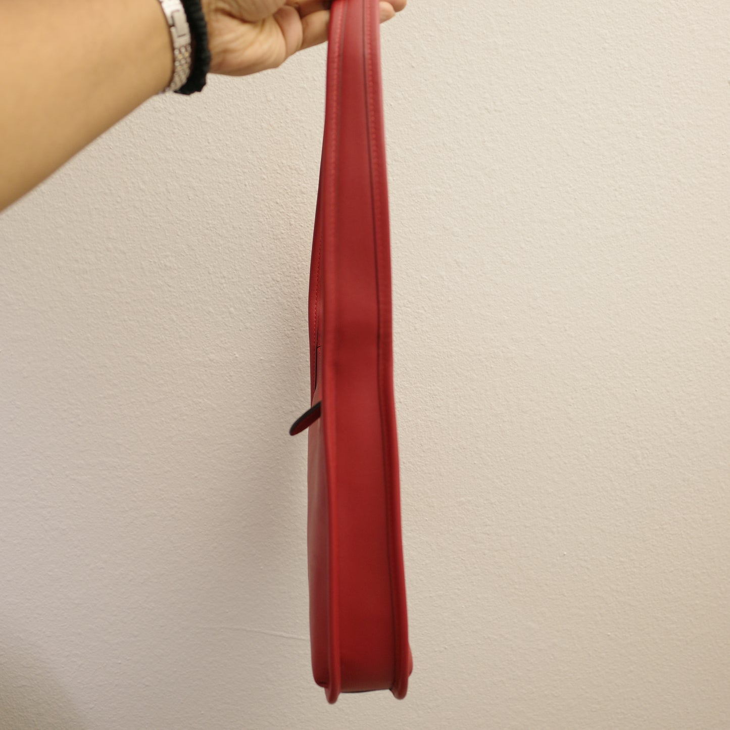 COACH The Curve Zip Shoulder Tote Bag Red