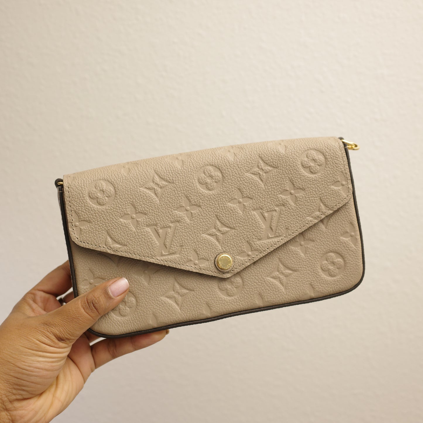 LOUIS VUITTON Turtledove Felice Pochette with Inserts