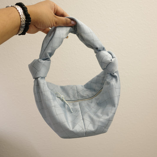 BOTTEGA VENETA Double Knot Blue Bubble Mini Jodie Bag