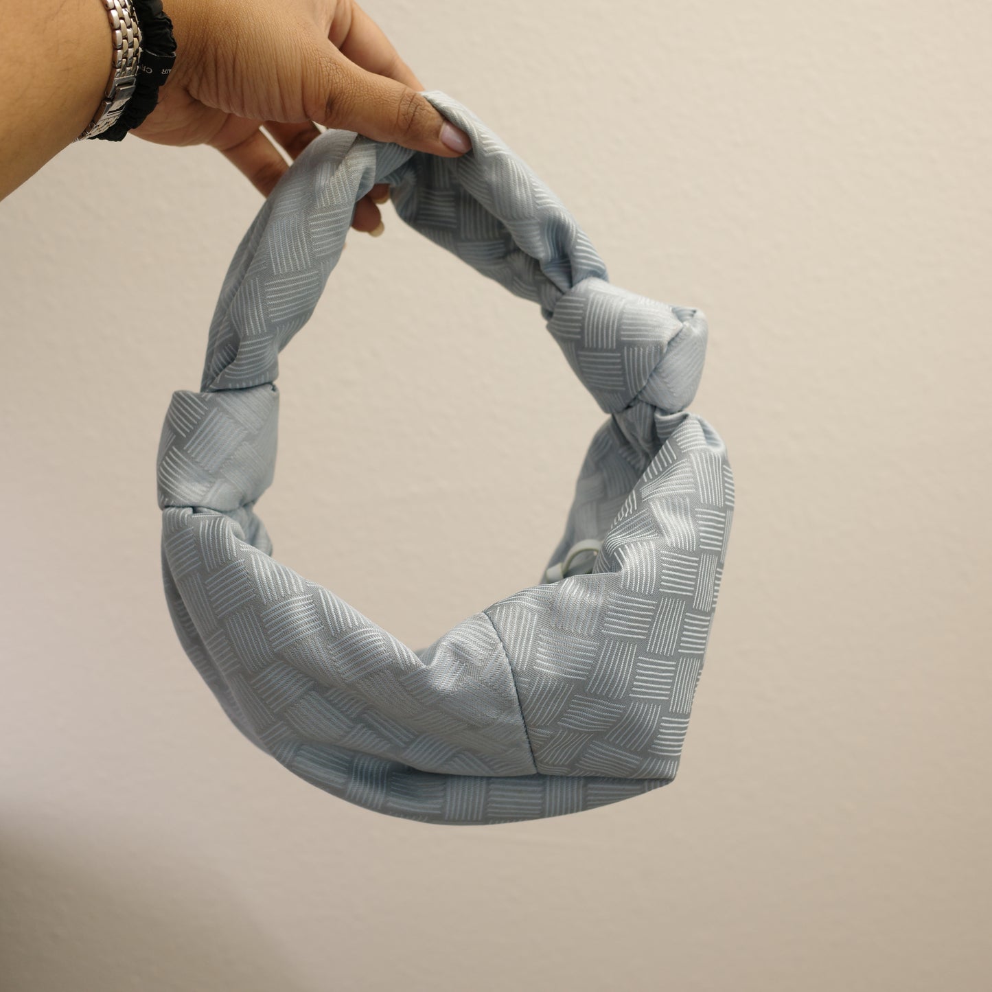 BOTTEGA VENETA Double Knot Blue Bubble Mini Jodie Bag