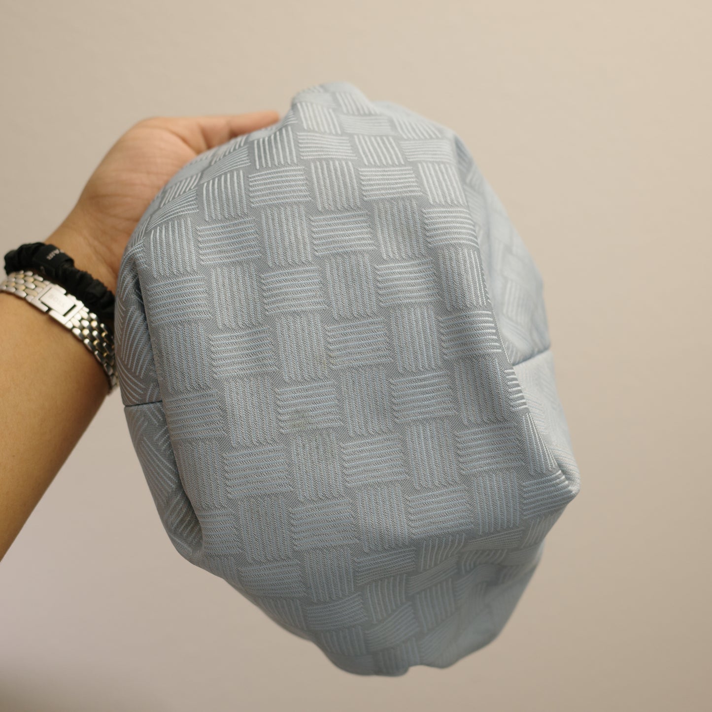 BOTTEGA VENETA Double Knot Blue Bubble Mini Jodie Bag