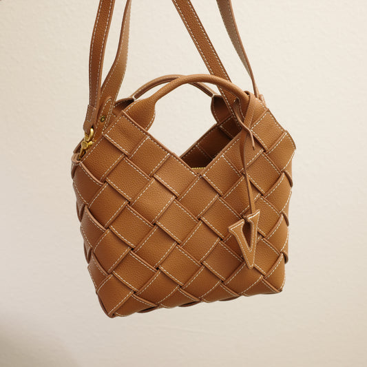 VERAFIED Caramel Basket Bag