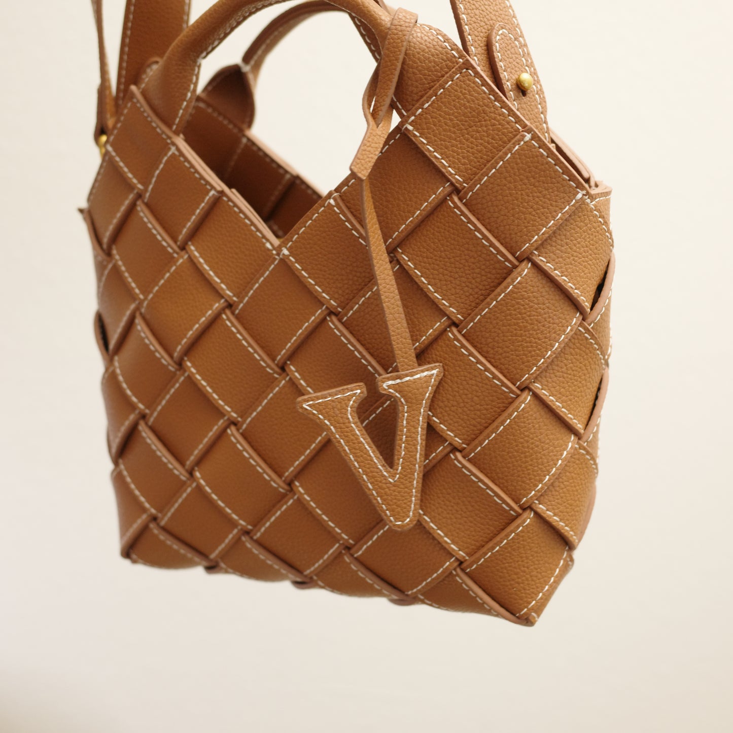 VERAFIED Caramel Basket Bag