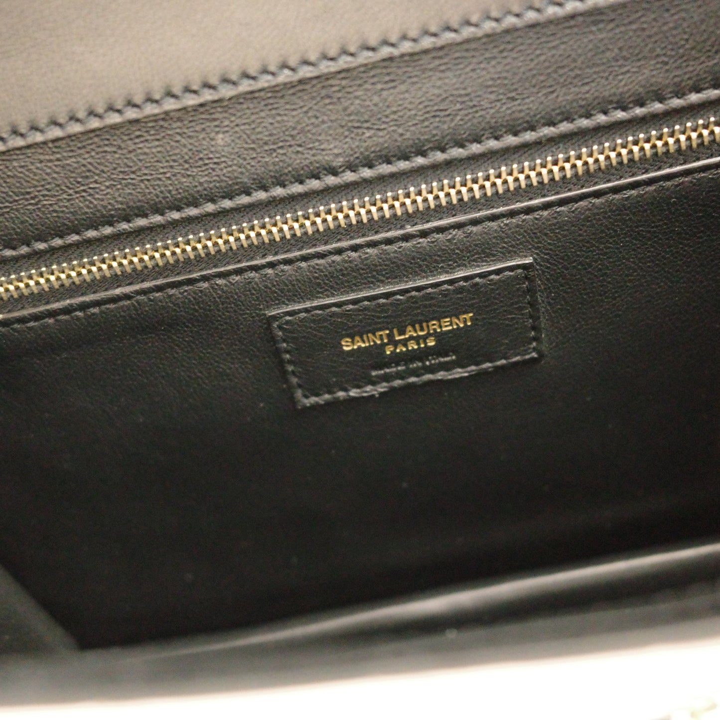 YSL SAINT LAURENT Gaby Cassandra Envelope Quilted Smooth Lambskin Shoulder Bag