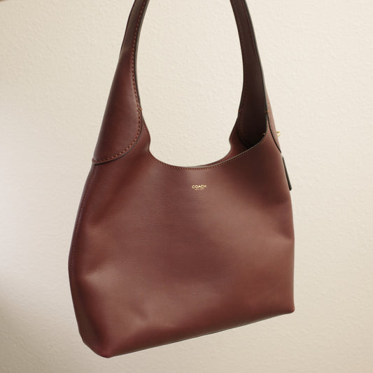 COACH Brooklyn 28 Shoulder Hobo Bag Burgundy