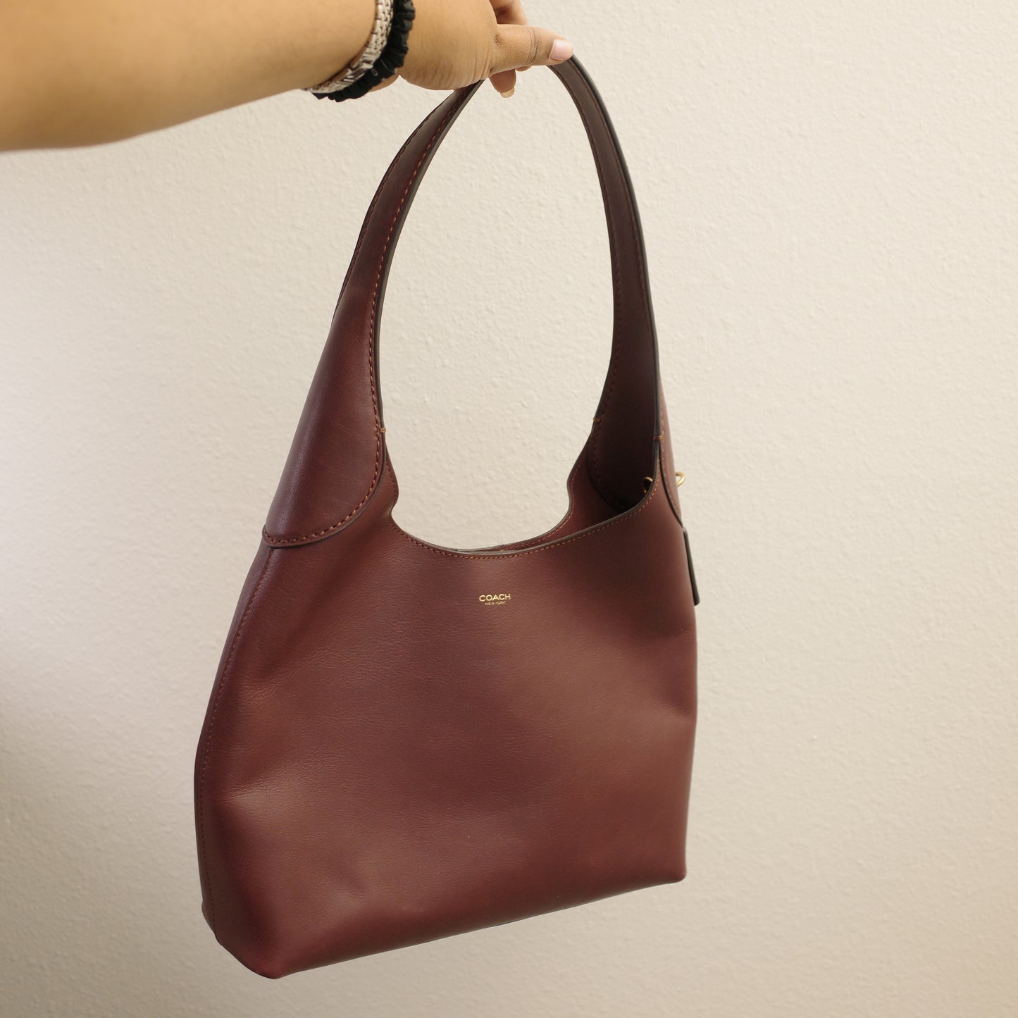 COACH Brooklyn 28 Shoulder Hobo Bag Burgundy