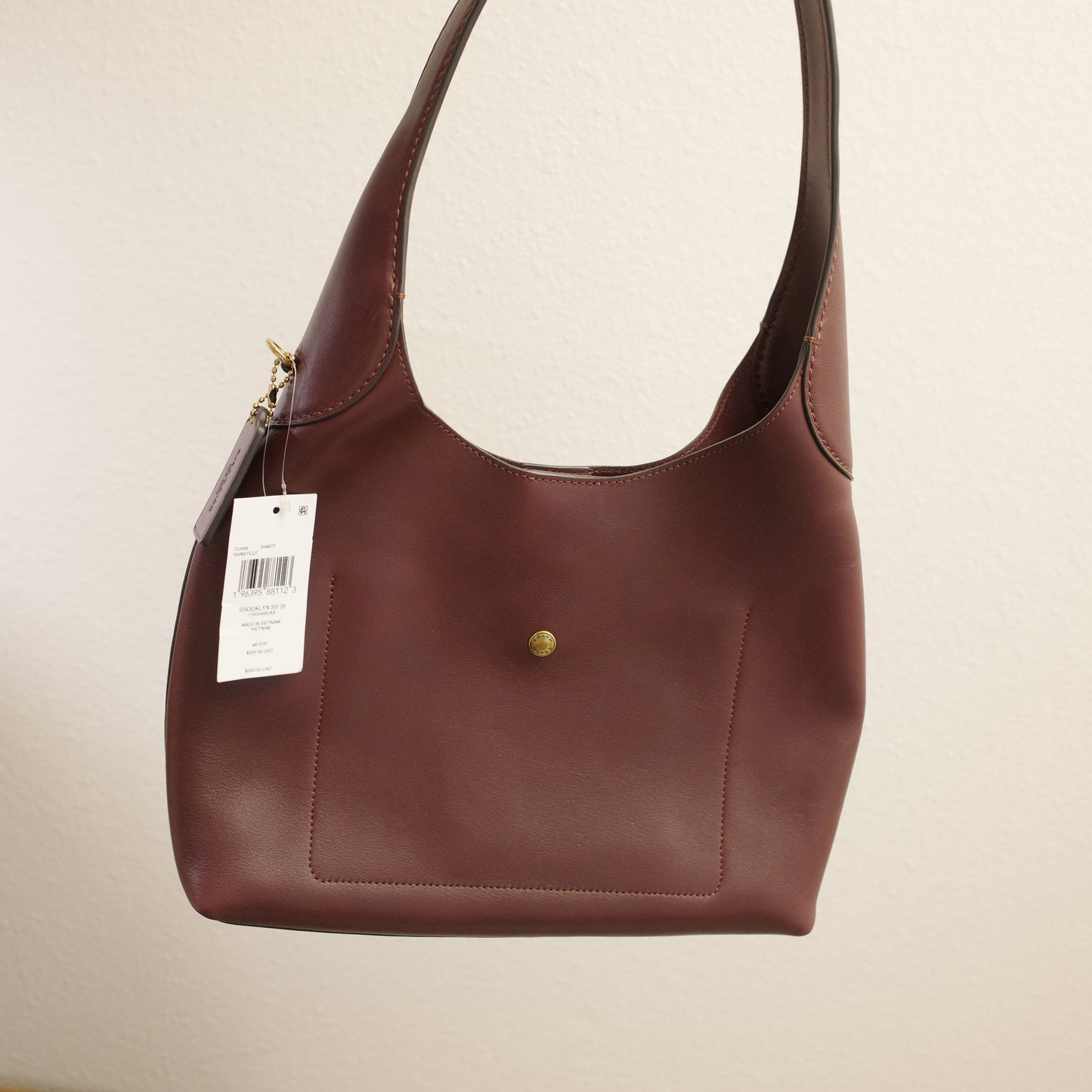 COACH Brooklyn 28 Shoulder Hobo Bag Burgundy
