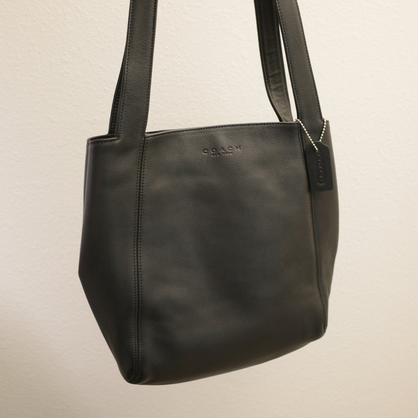 COACH Vintage Lexington Leather Shoulder Tote Black