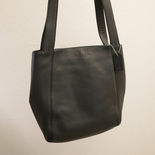 COACH Vintage Lexington Leather Shoulder Tote Black