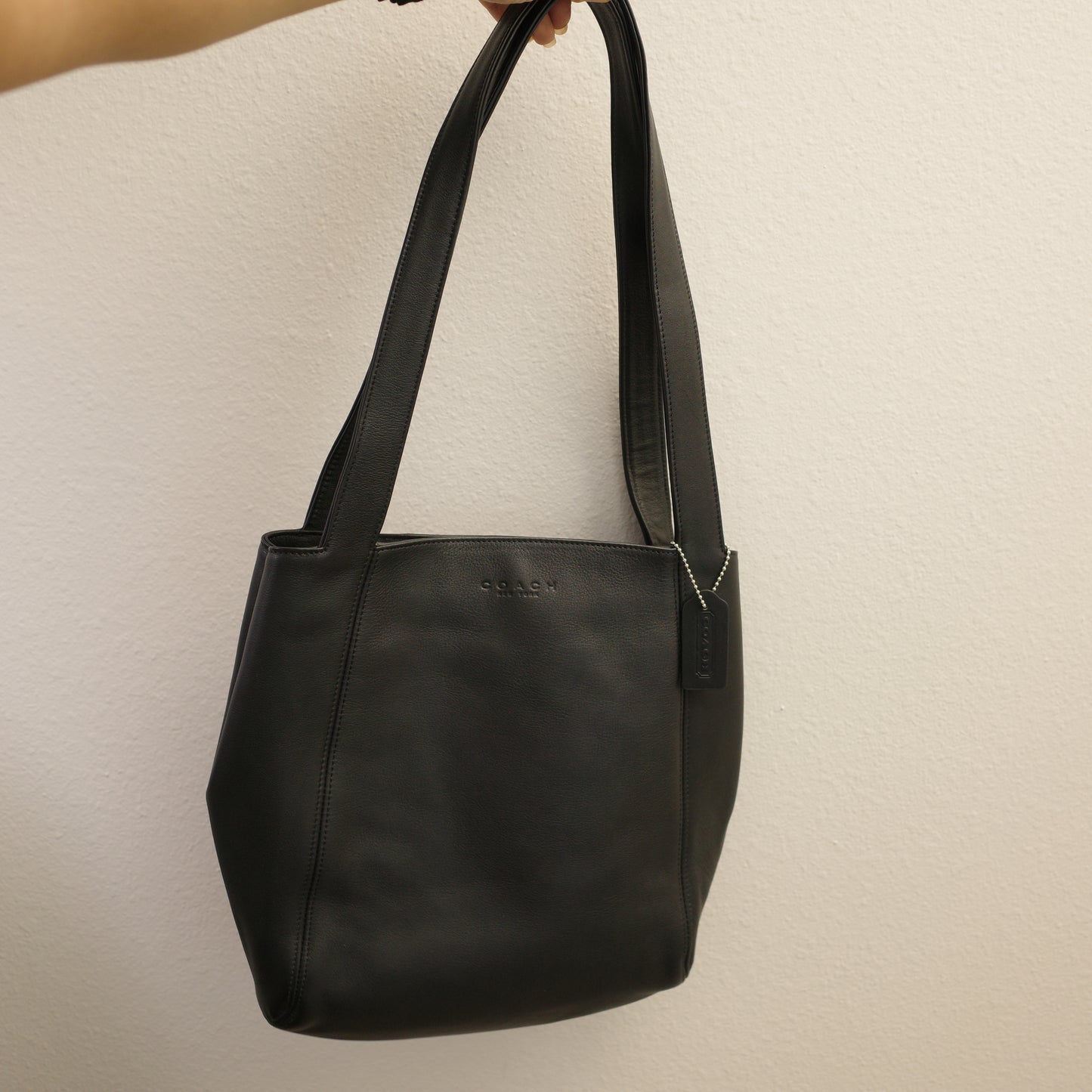 COACH Vintage Lexington Leather Shoulder Tote Black