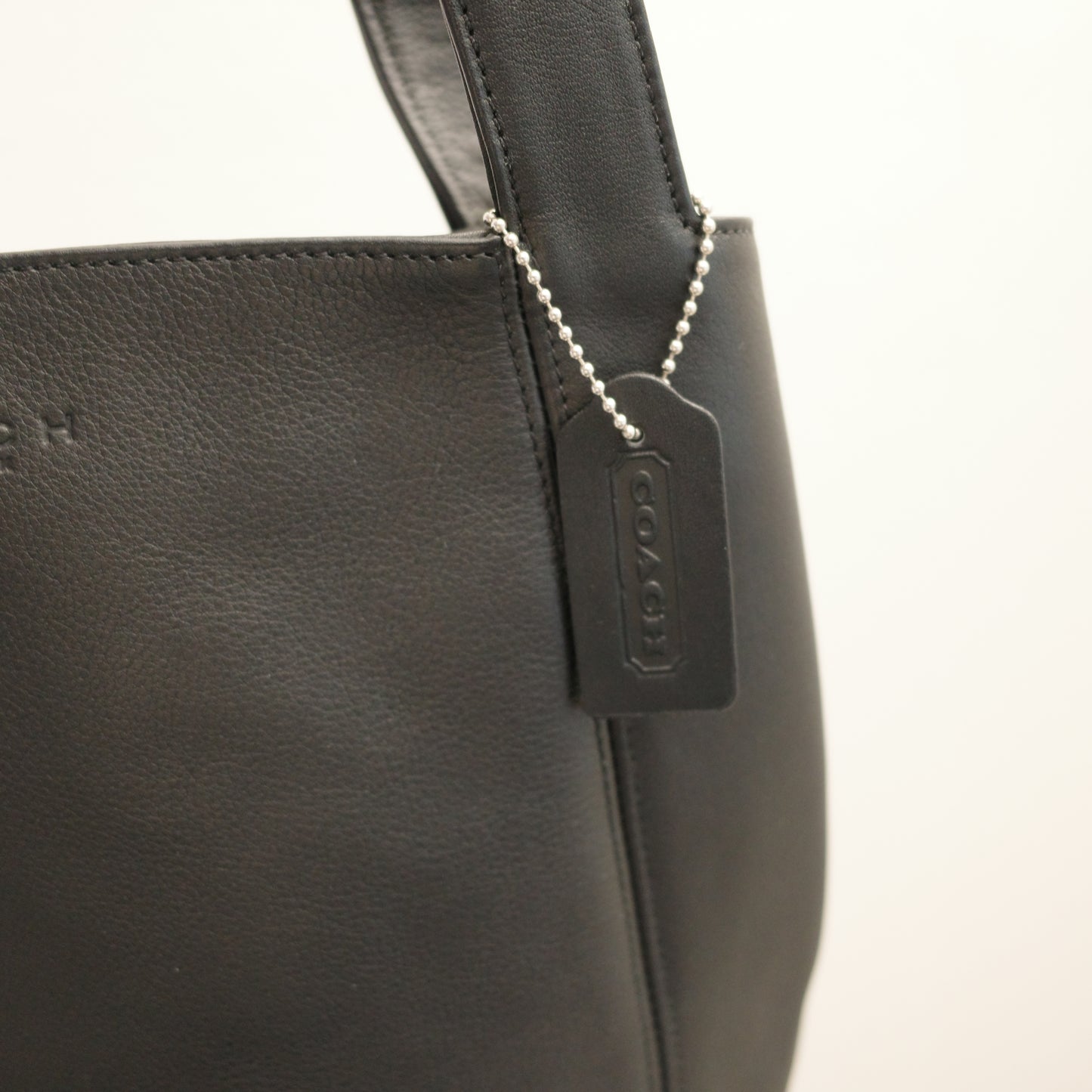 COACH Vintage Lexington Leather Shoulder Tote Black